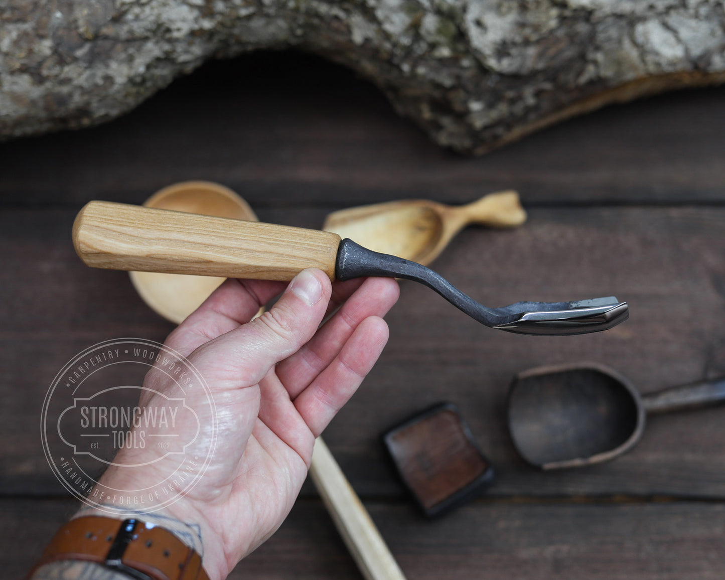 Hohleisen, leicht gekröpft