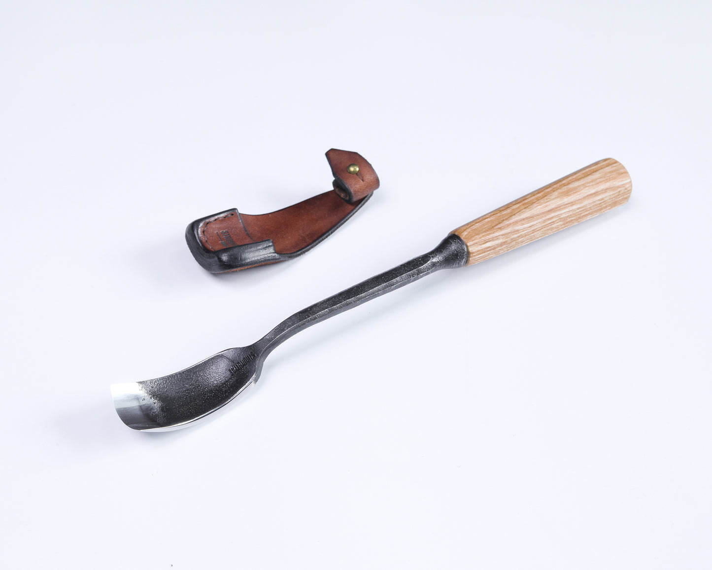 Hohleisen mit langem Hals, leicht gekröpft