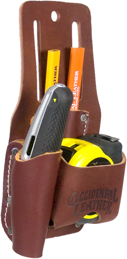 Ledertasche für Maßband und Stifte