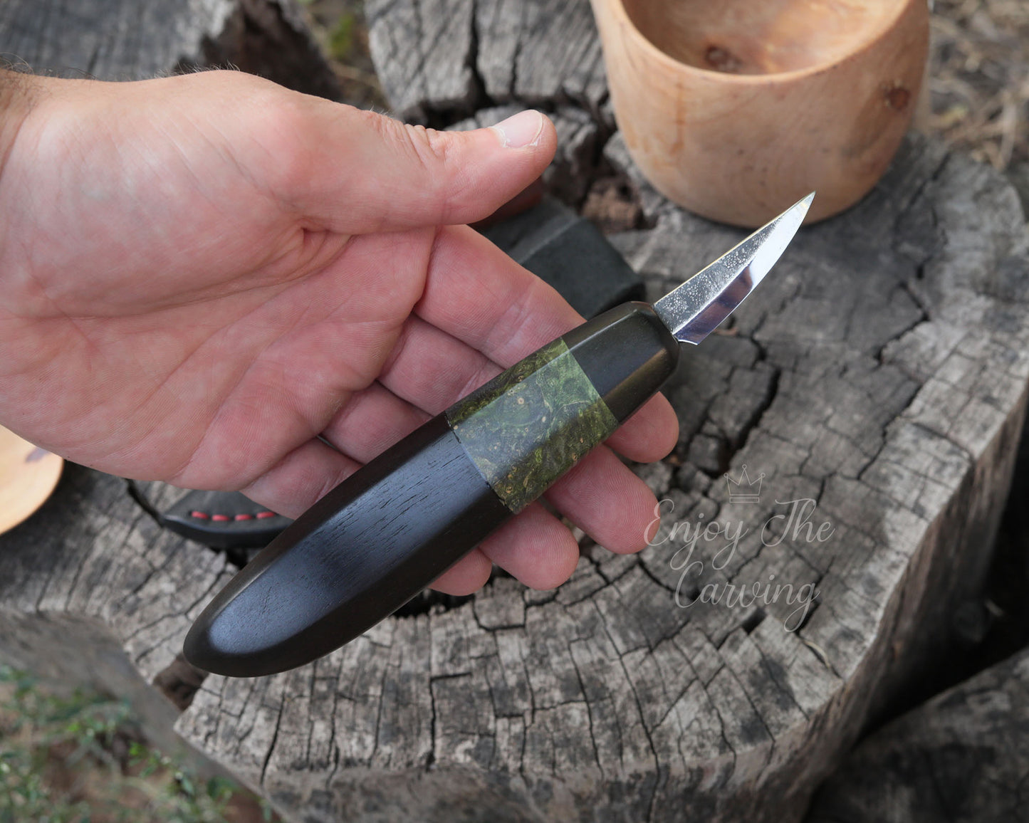 Schnitzmesser, BLACK EDITION, Kurze Klinge