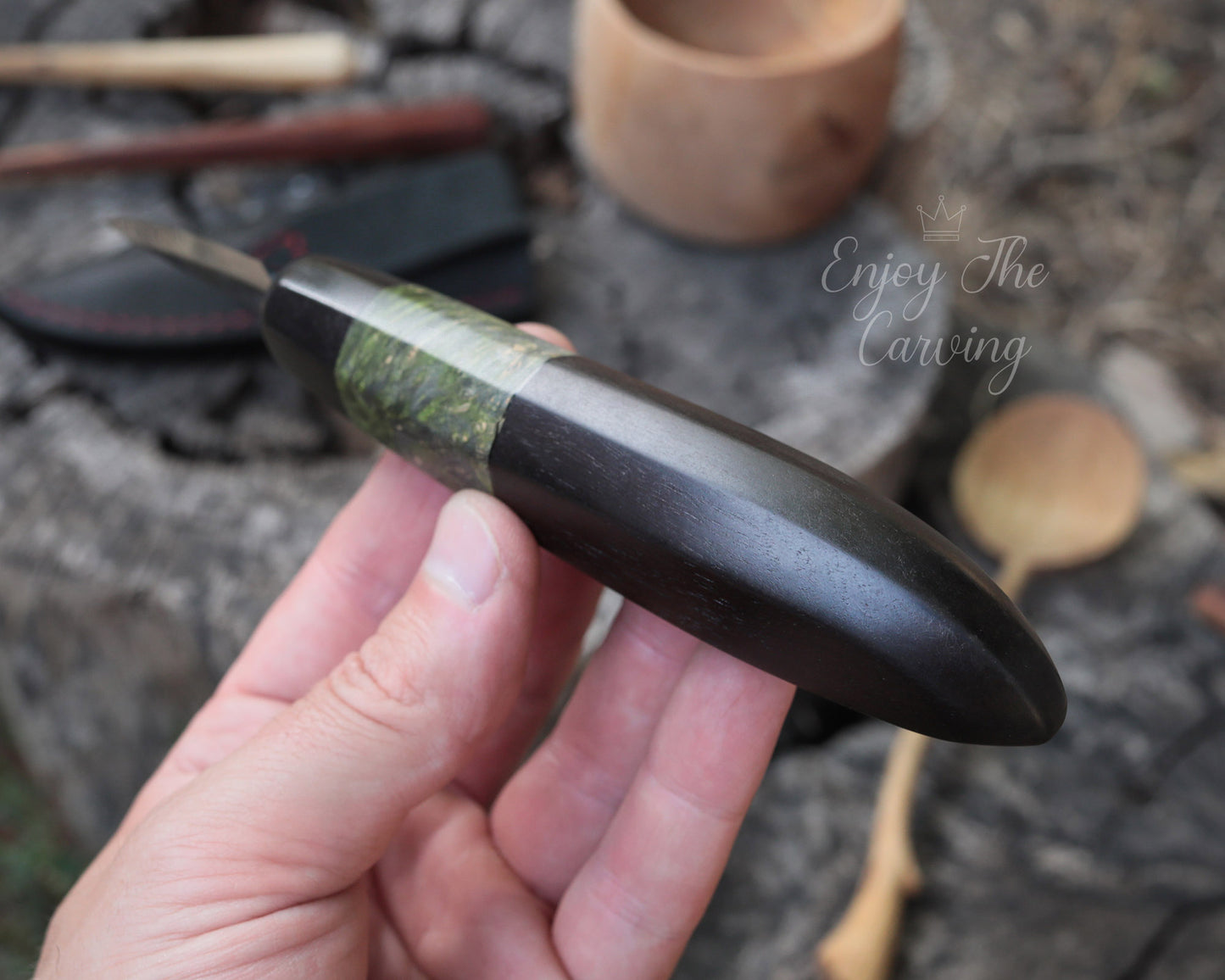 Schnitzmesser, BLACK EDITION, Kurze Klinge