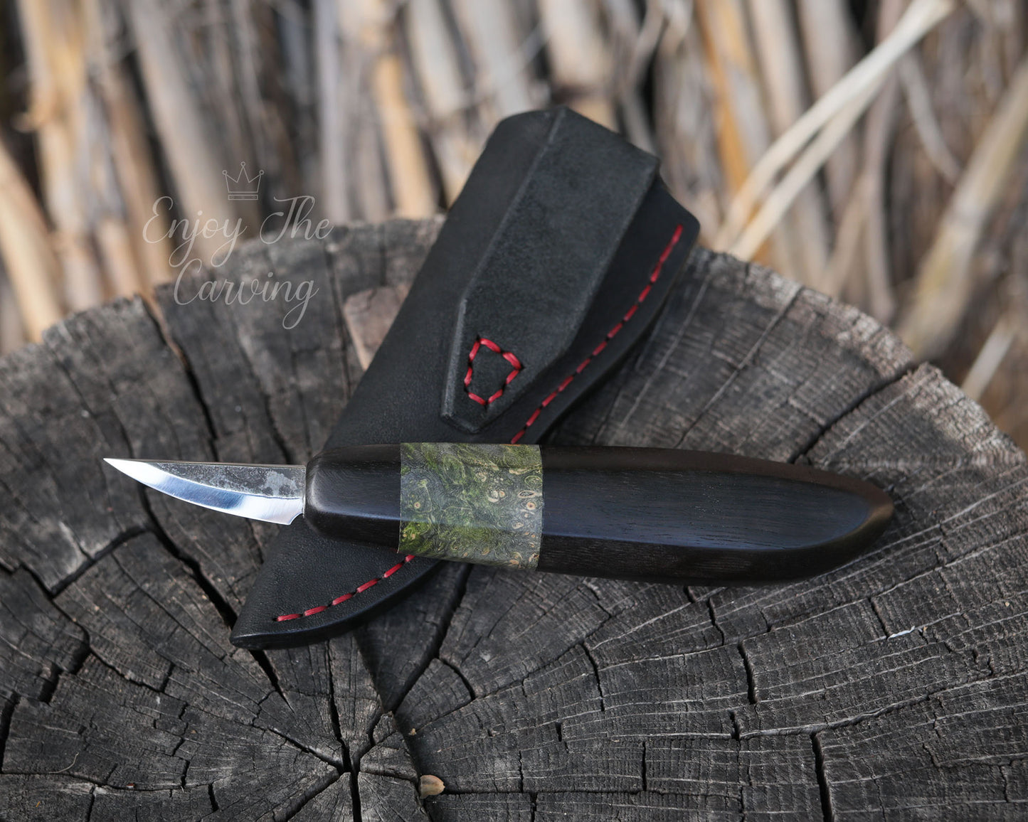 Schnitzmesser, BLACK EDITION, Kurze Klinge