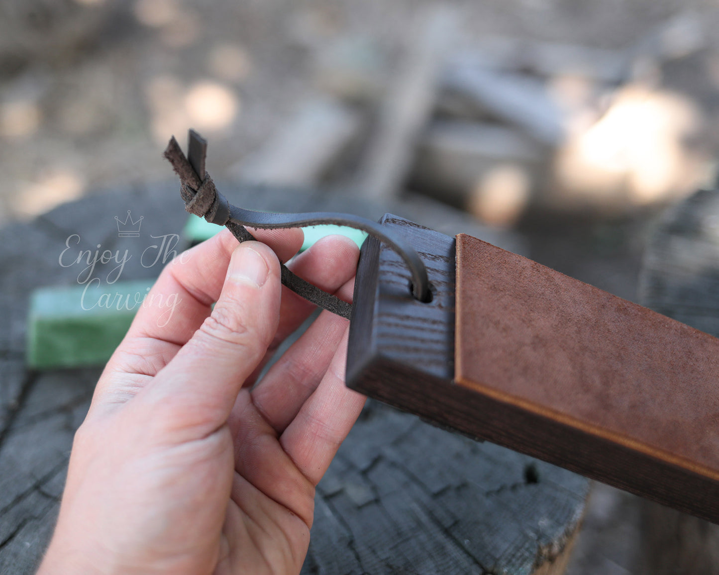 Abziehriemen schmal mit Polierpaste