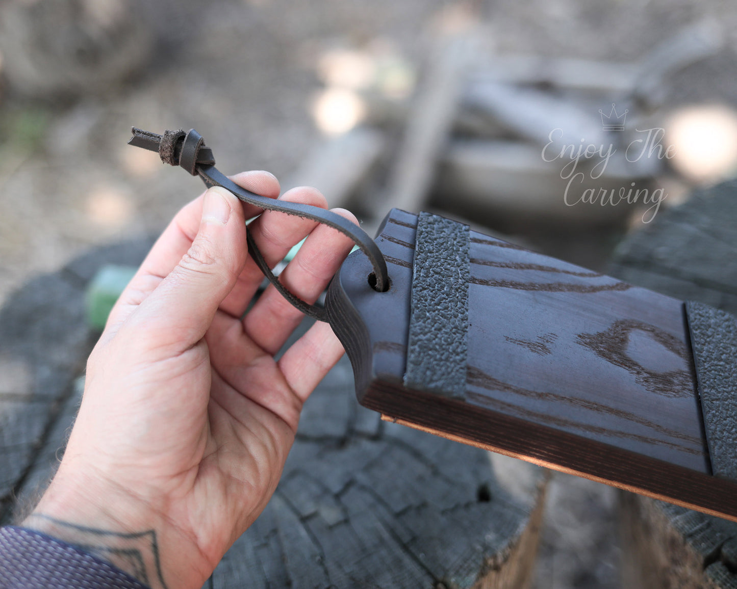 Abziehriemen breit mit Polierpaste