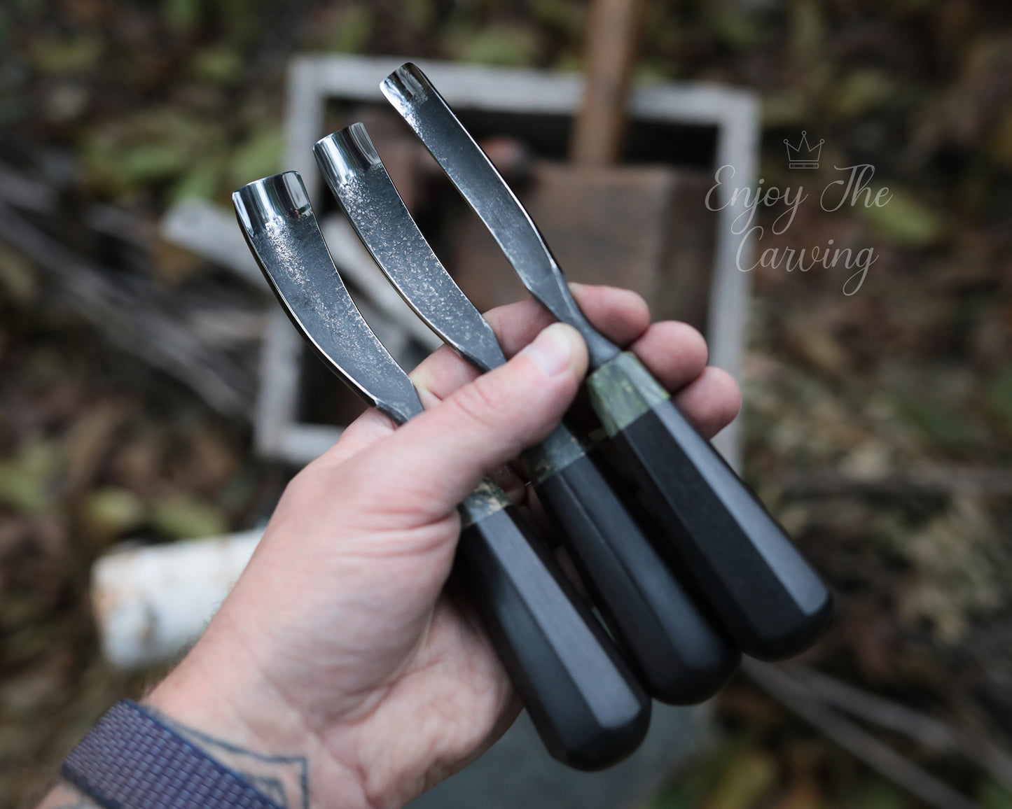 Hohleisen-Set, klein, BLACK EDITION