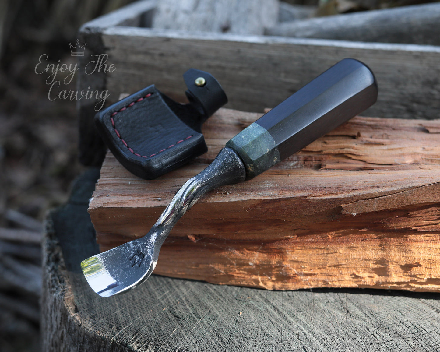 kleines Hohleisen, 30 mm, normal gekröpft, BLACK EDITION