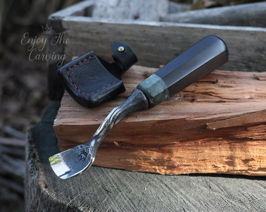 kleines Hohleisen, 30 mm, normal gekröpft, BLACK EDITION