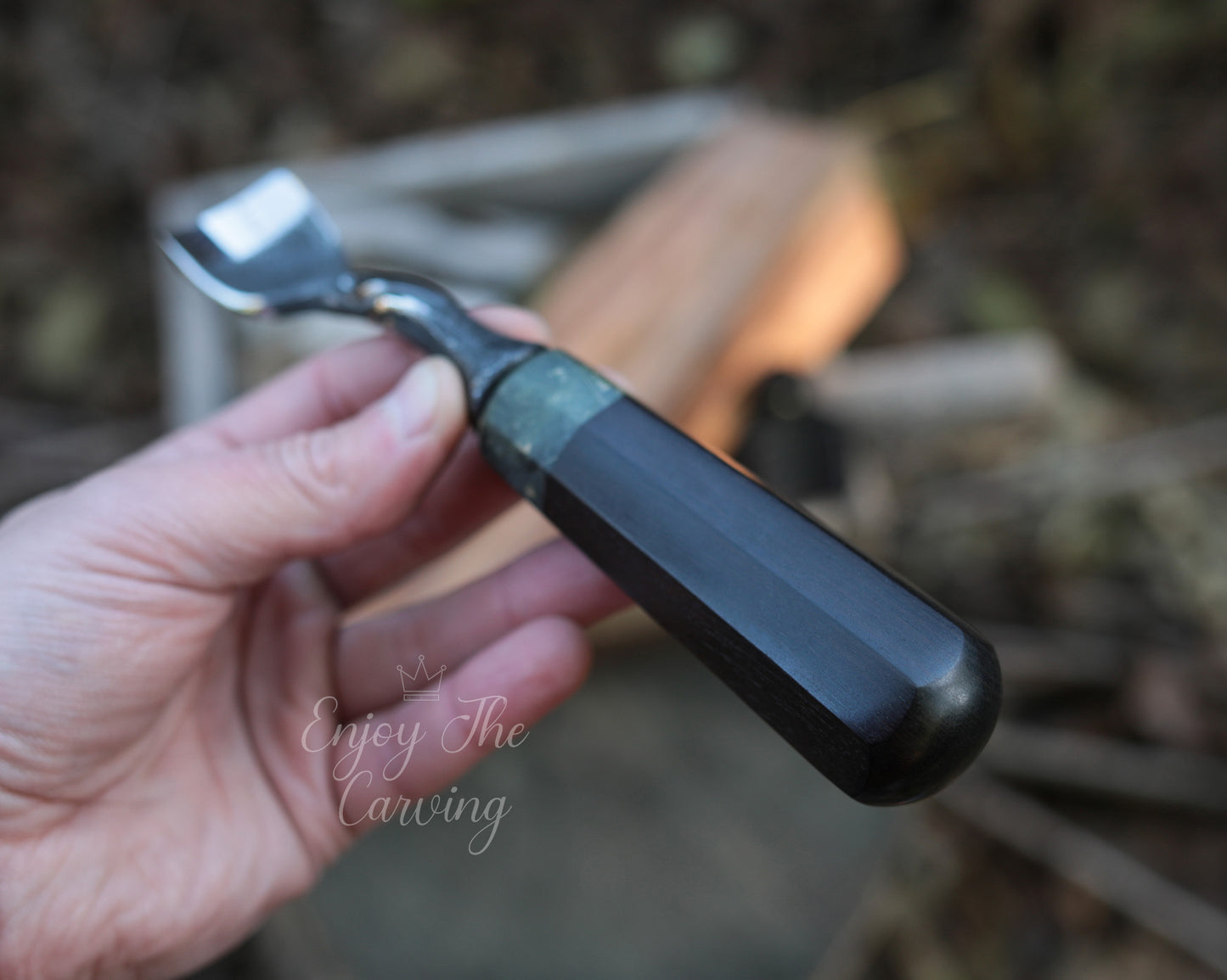 kleines Hohleisen, 30 mm, normal gekröpft, BLACK EDITION