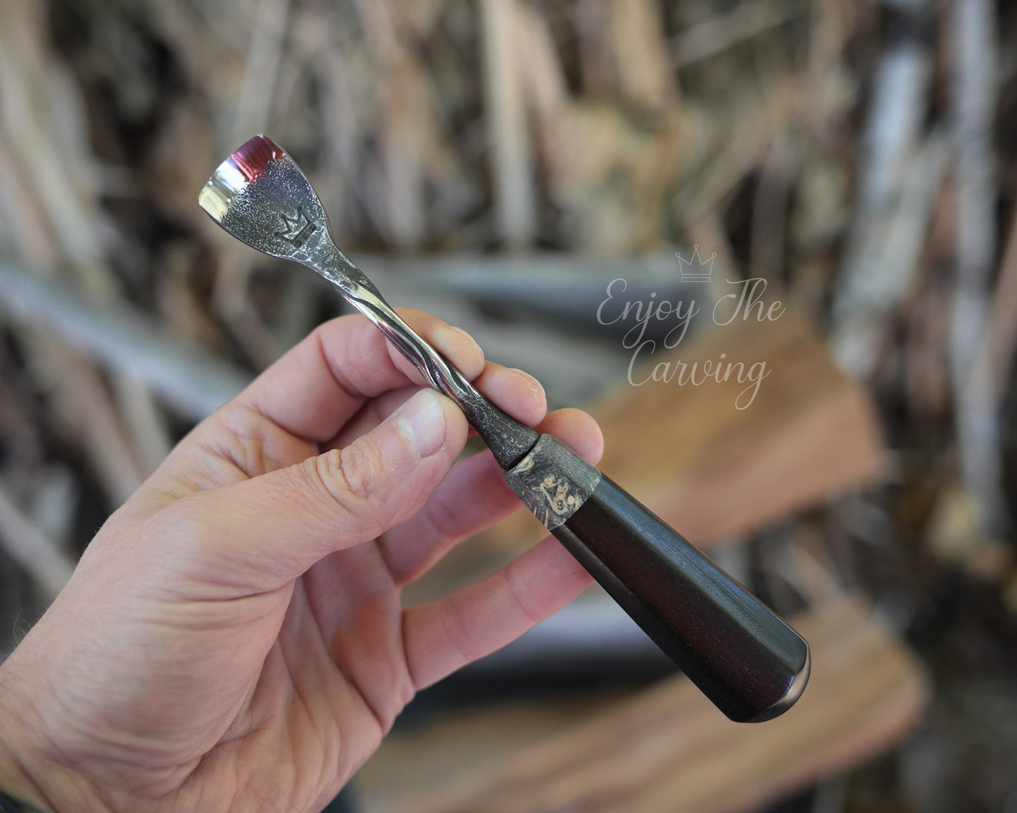 kleines Hohleisen, 20 mm, normal gekröpft, BLACK EDITION