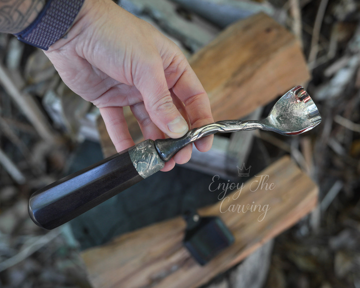 Hohleisen, 40 mm, tief gekröpft, BLACK EDITION