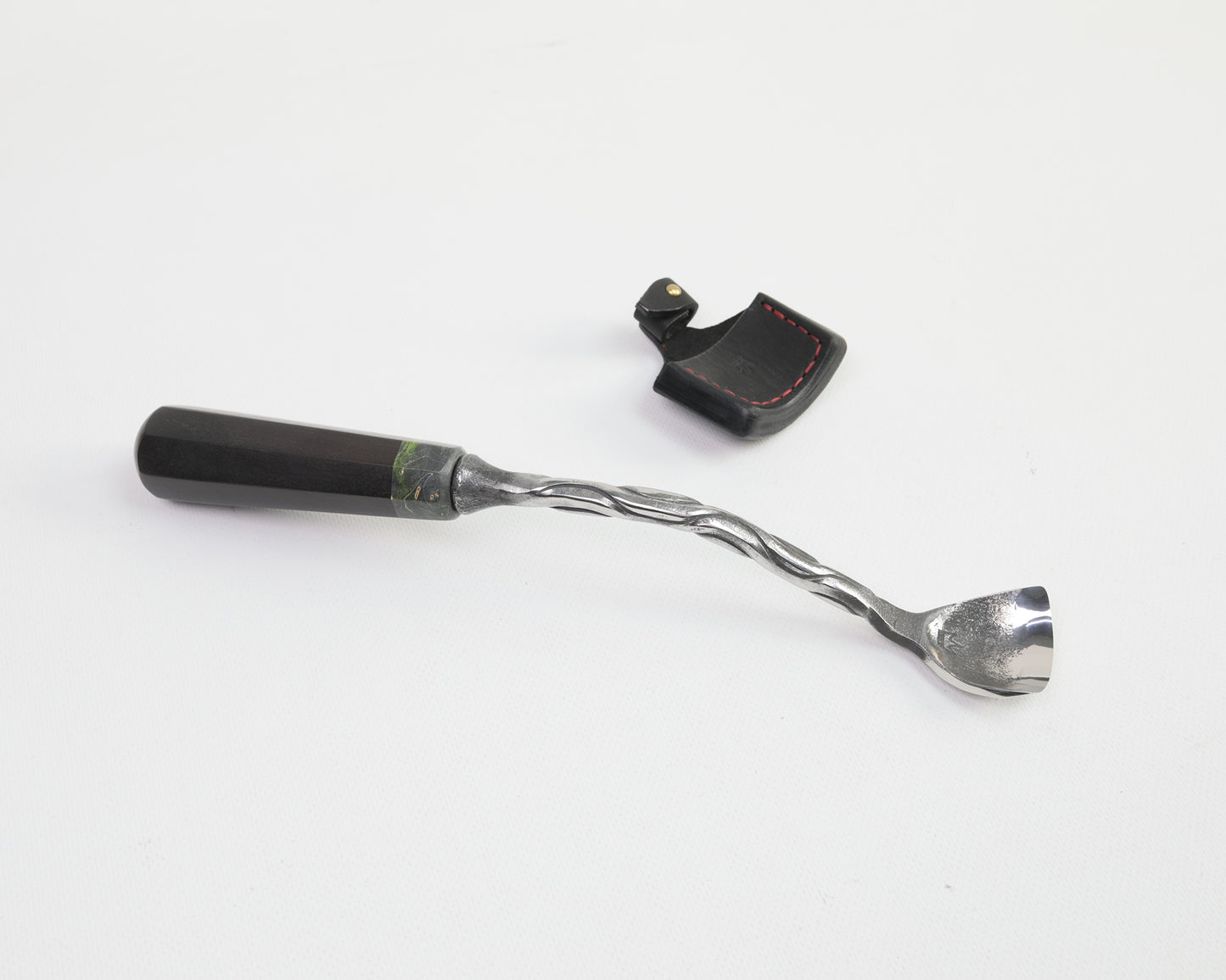 Hohleisen, 40 mm, tief gekröpft, langer Stiel, BLACK EDITION