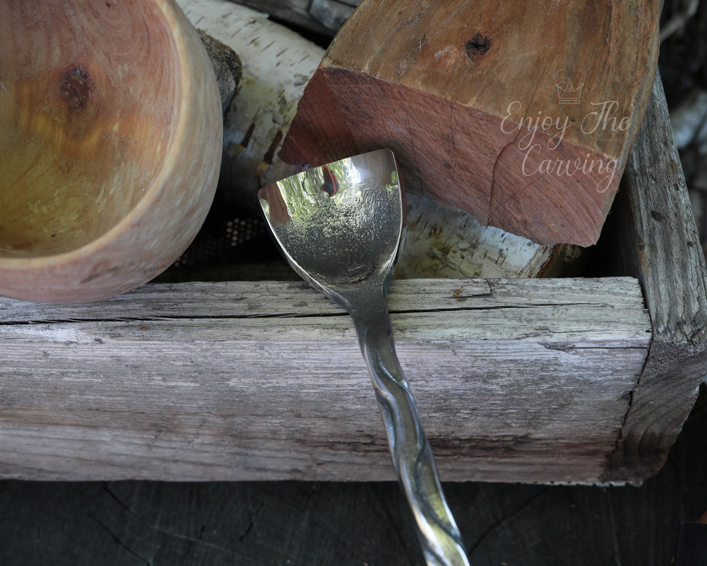 Hohleisen, 40 mm, tief gekröpft, langer Stiel, BLACK EDITION