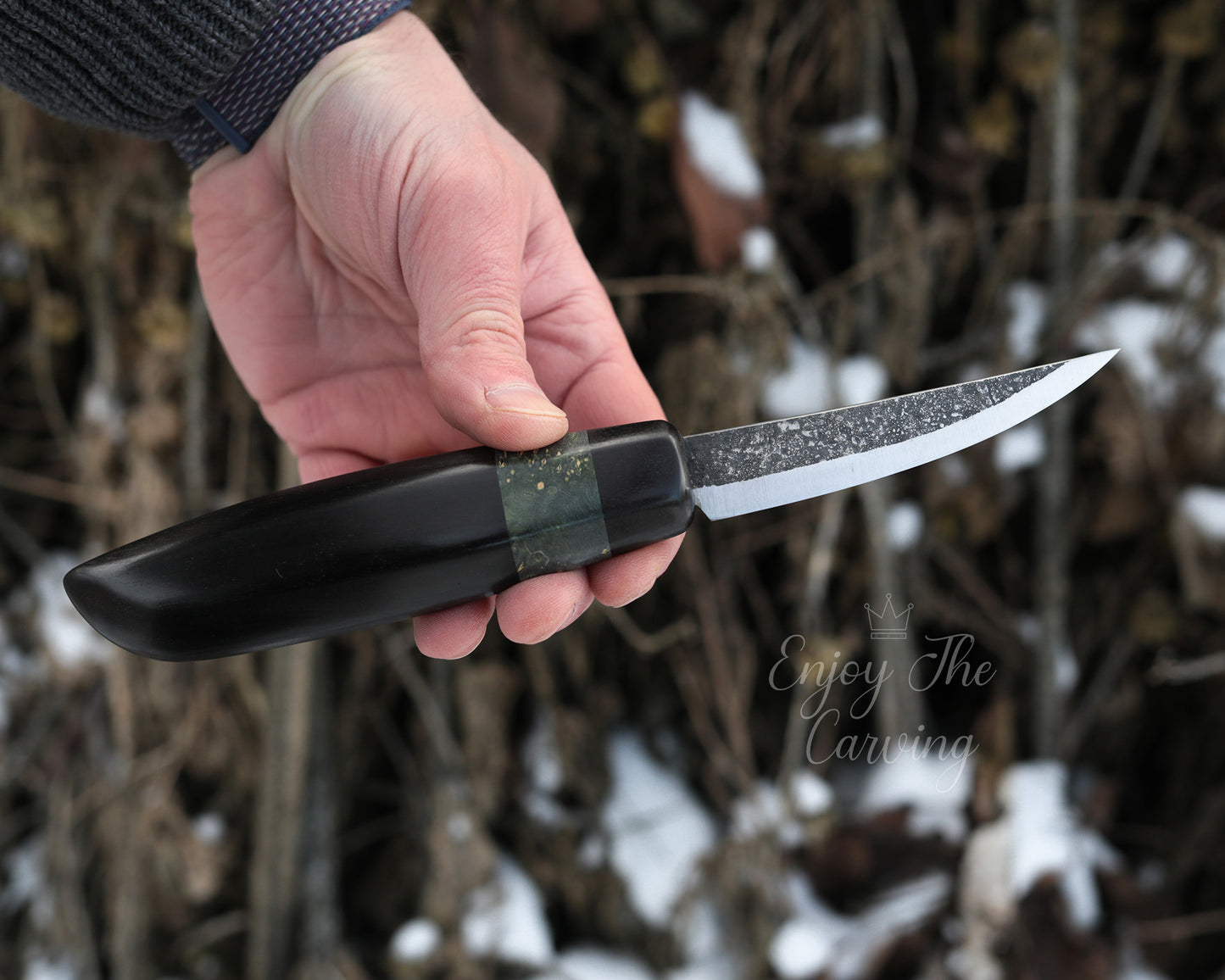 Schnitzmesser, BLACK EDITION, lange Klinge