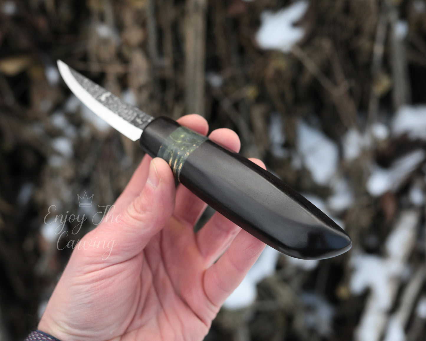 Schnitzmesser, BLACK EDITION, lange Klinge