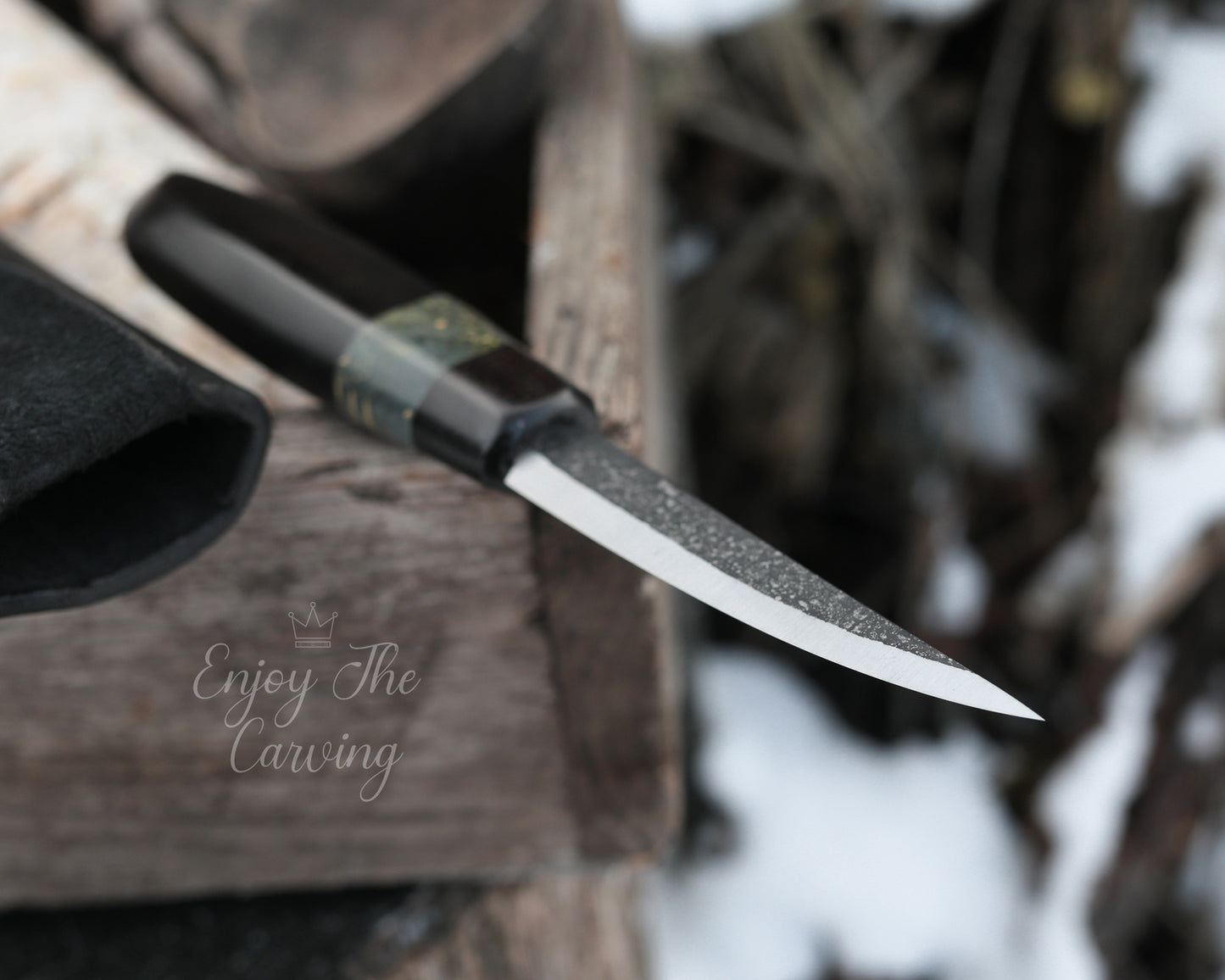 Schnitzmesser, BLACK EDITION, lange Klinge