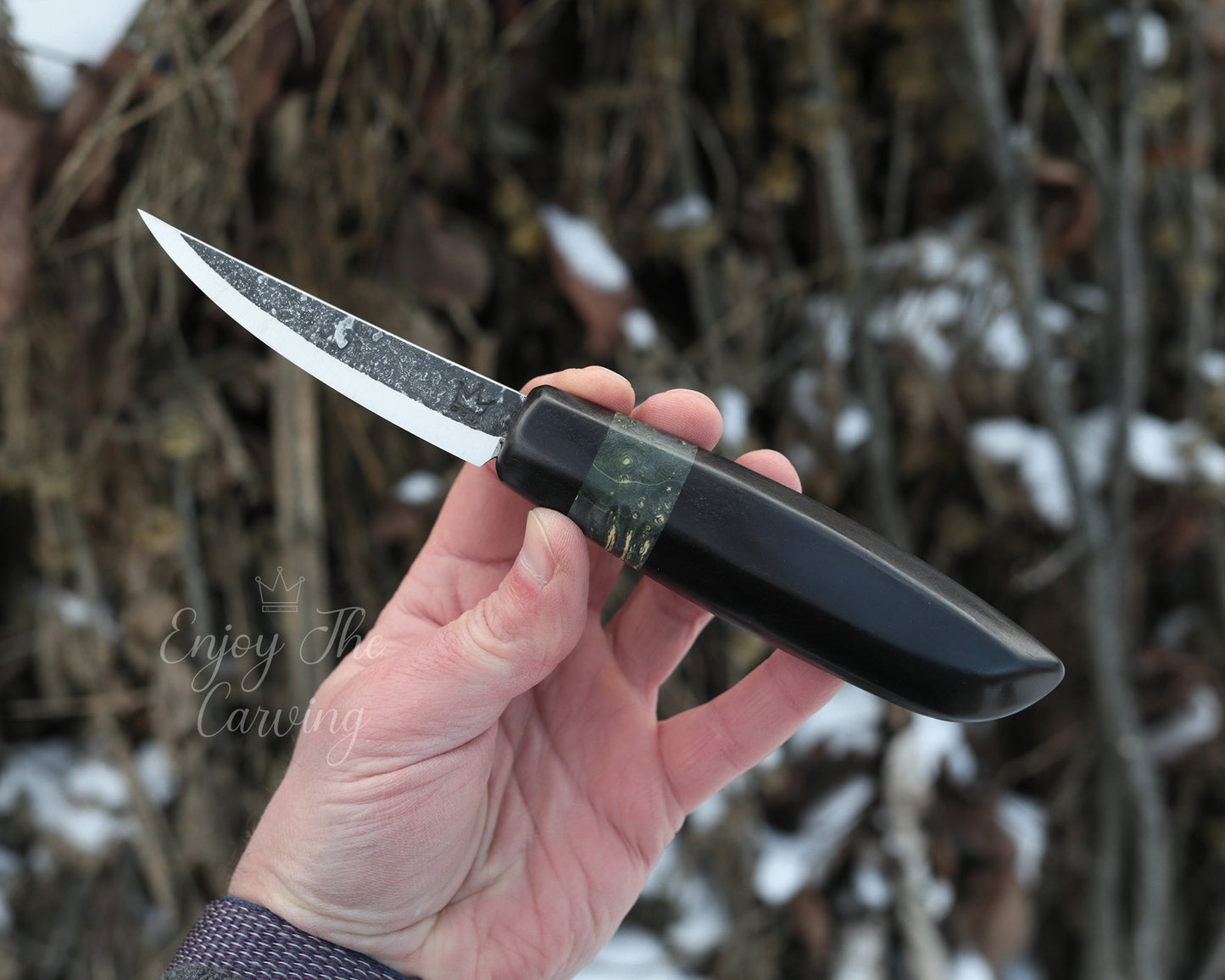 Schnitzmesser, BLACK EDITION, lange Klinge