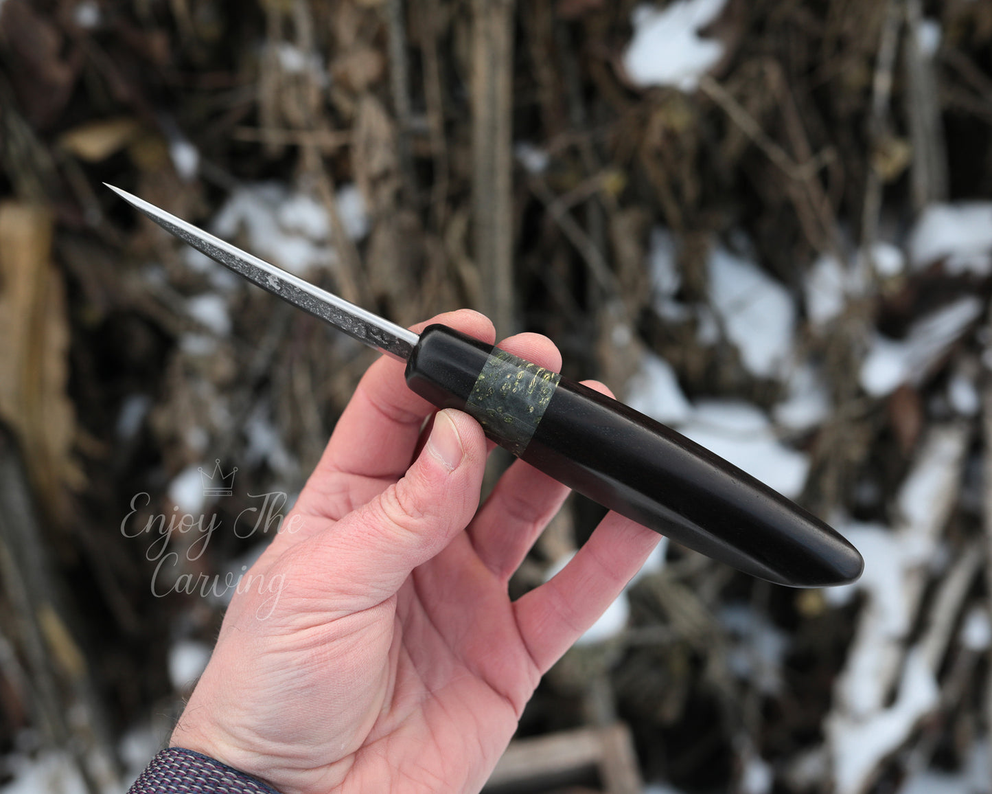 Schnitzmesser, BLACK EDITION, lange Klinge