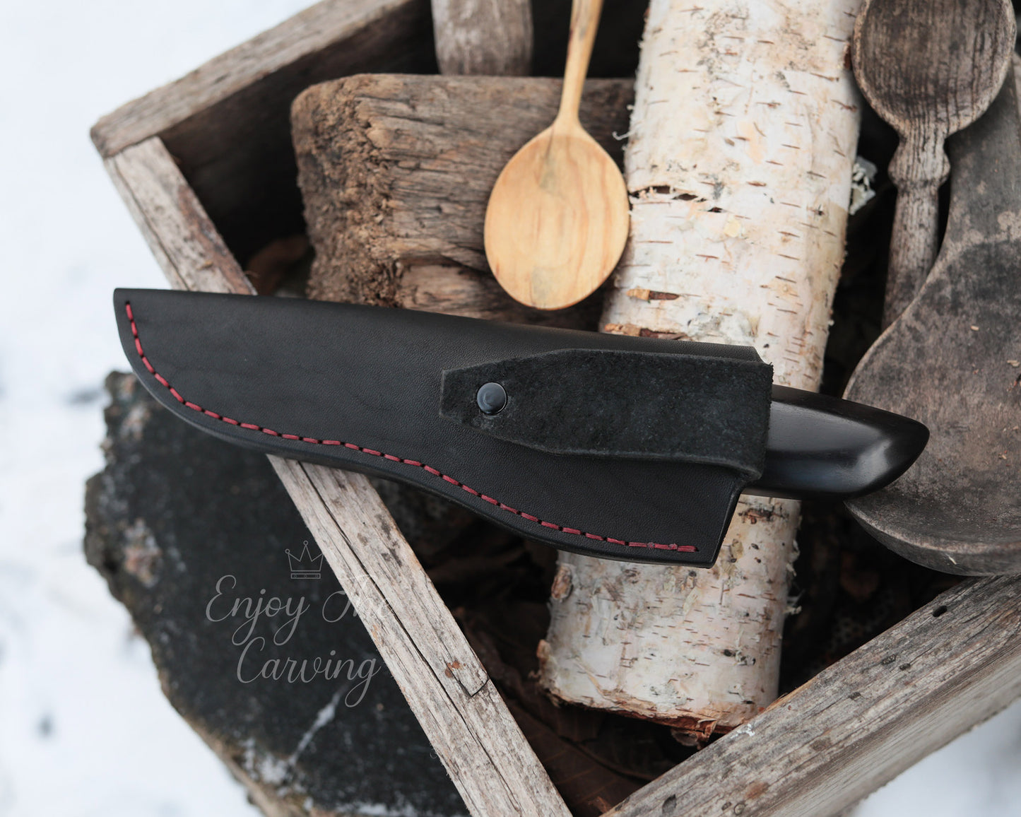 Schnitzmesser, BLACK EDITION, lange Klinge