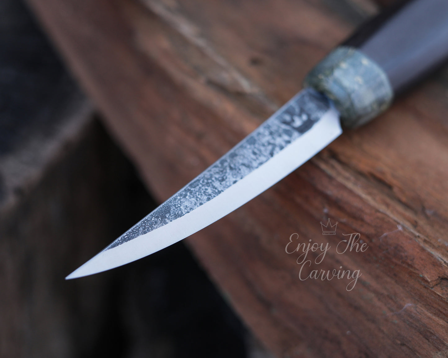 Schnitzmesser, BLACK EDITION, lange Klinge schmal