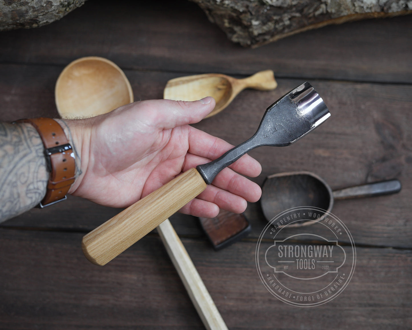 Hohleisen, leicht gekröpft