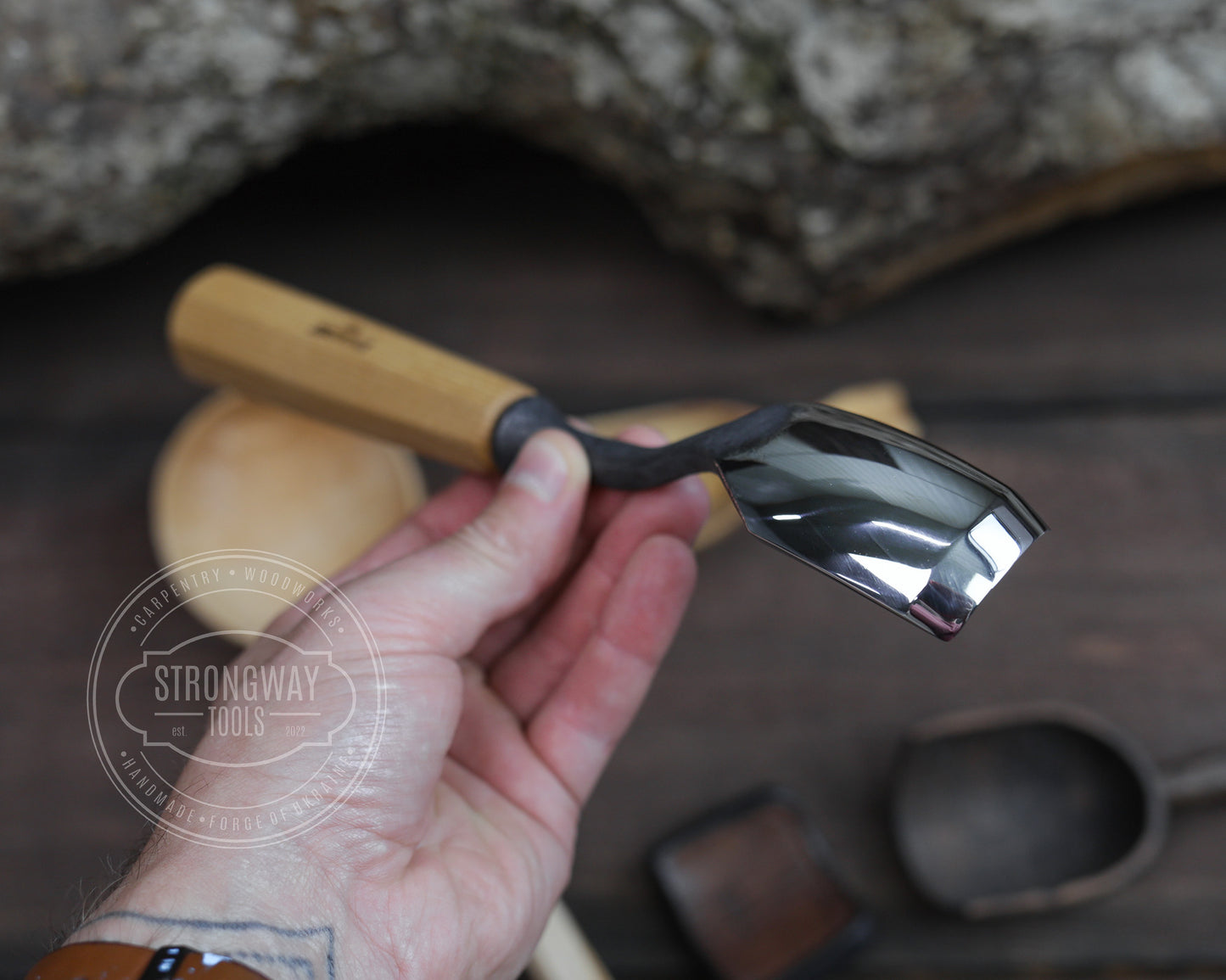 Hohleisen, leicht gekröpft