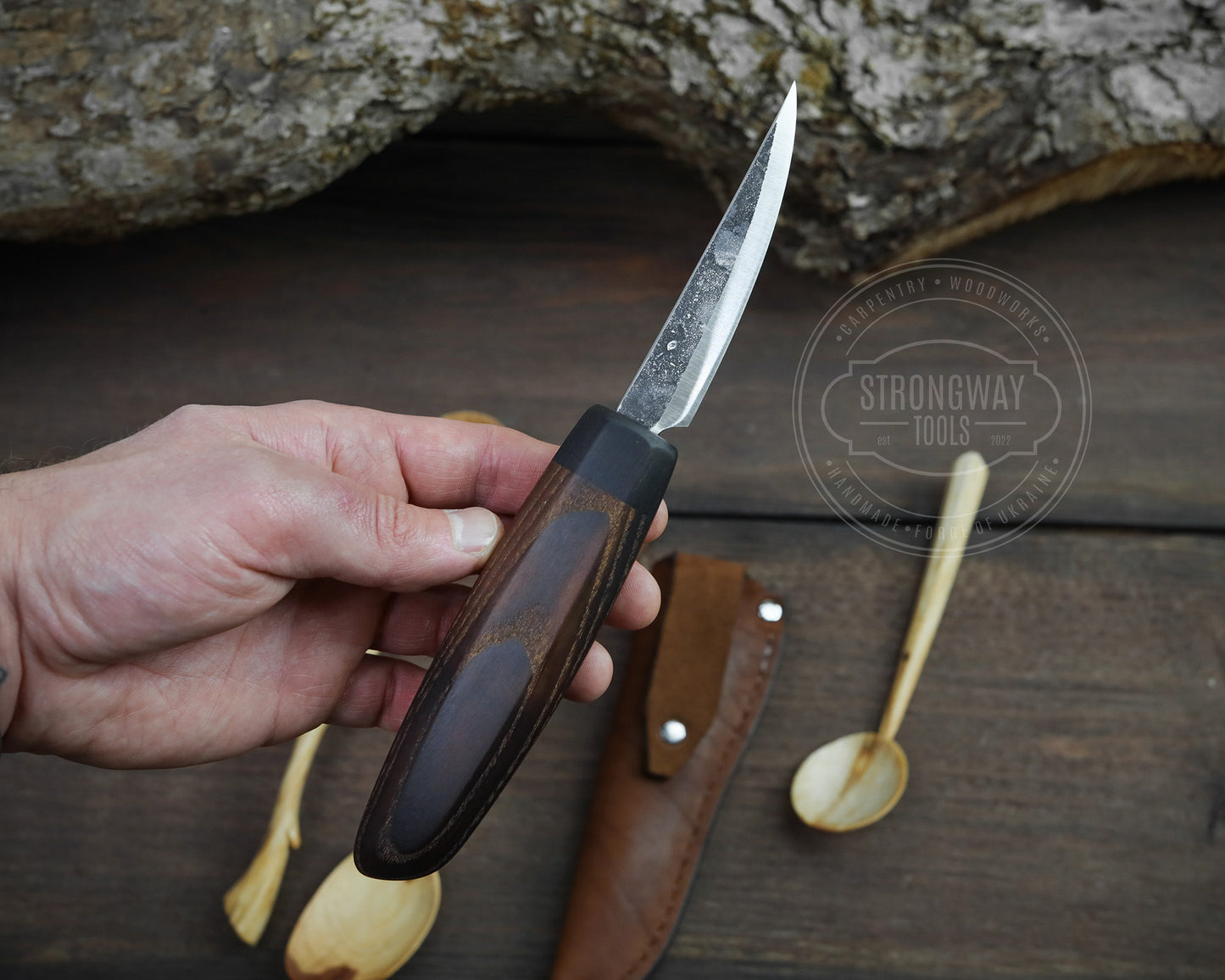 Schnitzmesser, Heft aus ThermoEsche