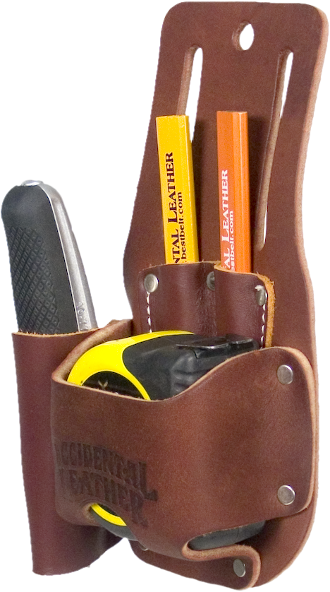 Ledertasche für Maßband und Stifte